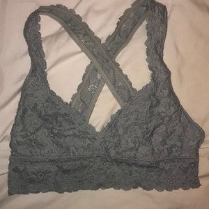 Gray Crossback Aerie Bralette